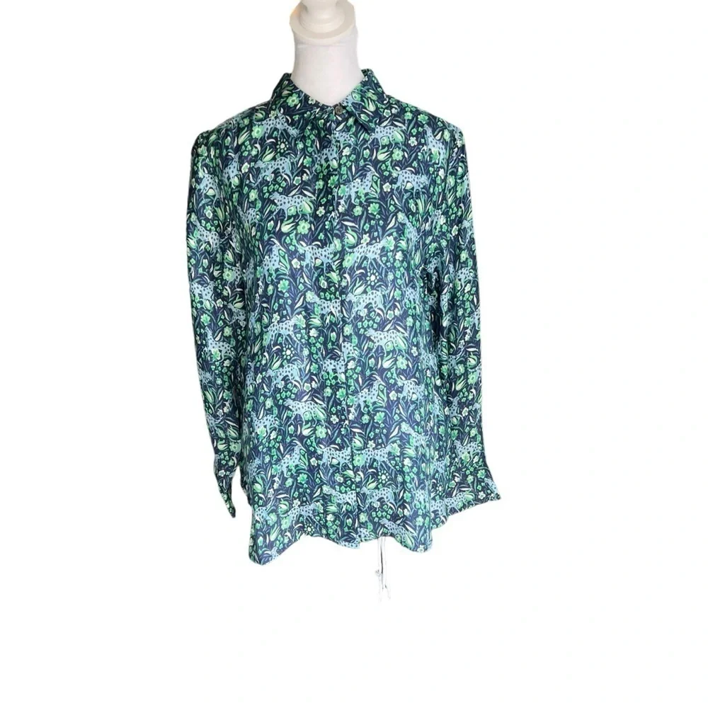 J. Crew - Classic Fit Button Down Blouse Shirt in Fauna Floral Sz S